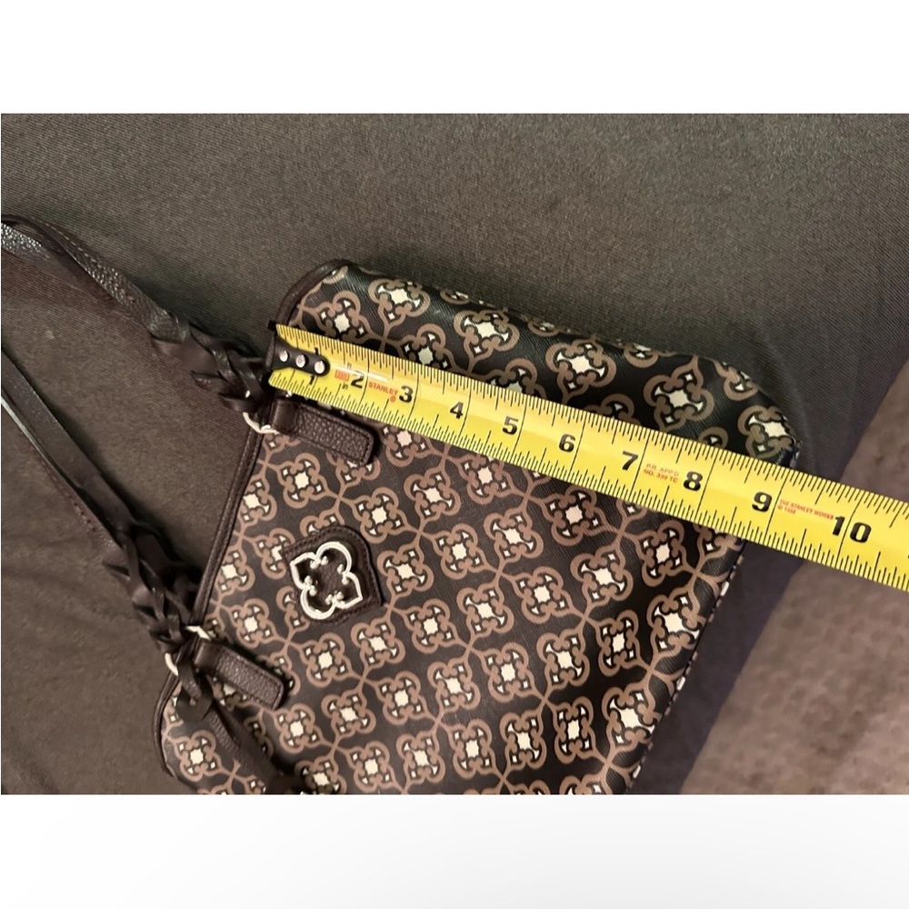 Brighton Handbag, Rich Brown Print w/leather Trim NWOT - Picture 9 of 12